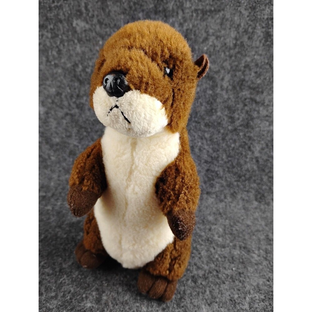 Aurora World River Otter Plush Stuffed Animal Sitting Up 8"